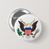 Deploribus Unum! Knoop Ronde Button 5,7 Cm (Voorkant /achterkant)