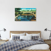 Depoe Bay en Bridge, OregonDepoe Bay, OF Canvas Afdruk (Insitu (Slaapkamer))