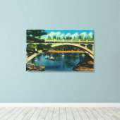 Depoe Bay en Bridge, OregonDepoe Bay, OF Canvas Afdruk (Insitu (Houten vloer))