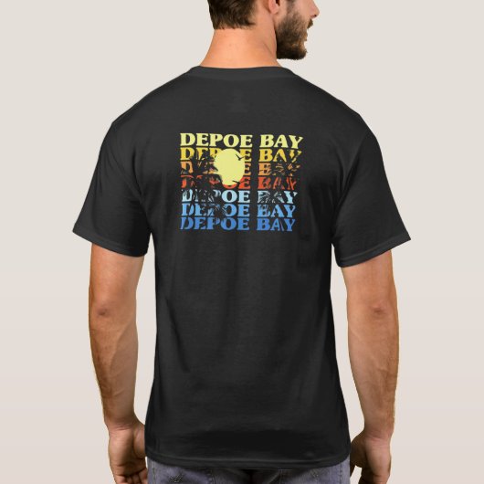 Depoe Bay Oregon Beach Summer of Beach Bum T-shirt (Achterkant)