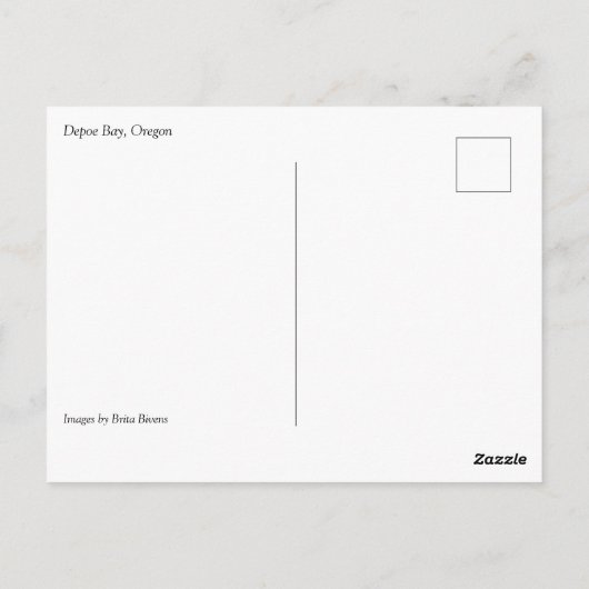 Depoe Bay, Oregon Briefkaart (Achterkant)