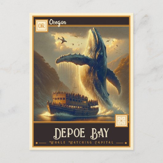 Depoe Bay, Oregon |  Briefkaart (Voorkant)