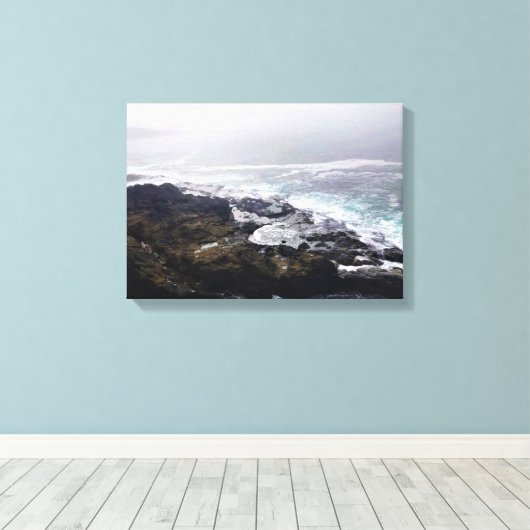 Depoe Bay, Oregon Canvas Afdruk (Insitu (Houten vloer))