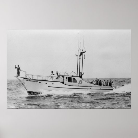 Depoe Bay, Oregon Tradewinds Kingfisher Boat Poster (Voorkant)