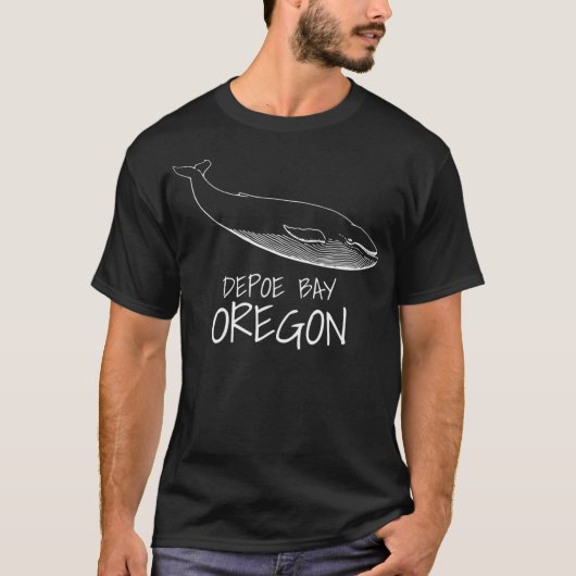DEPOE BAY OREGON Whale Watching Whale offertes T-shirt (Voorkant)