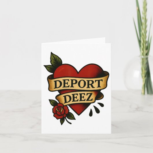 Deport Deez Ice Deportation protesteert tegen immi Kaart (Voorkant)
