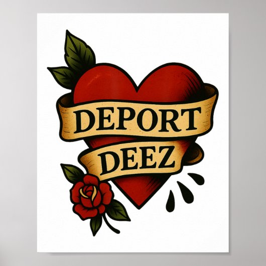 Deport Deez Ice Deportation protesteert tegen immi Poster (Voorkant)