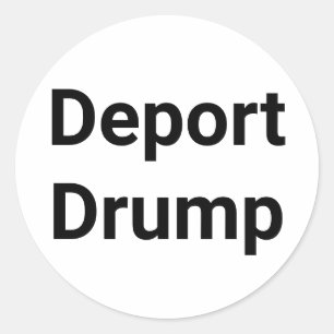 Deport Drump Comic Splash-Art Hankamer Artjunkhaus Ronde Sticker