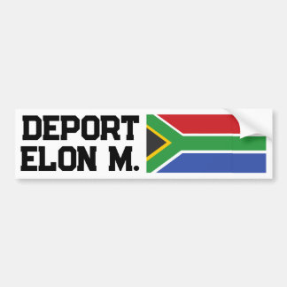 Deport Elon M. Terug naar Zuid-Afrika Bumpersticker