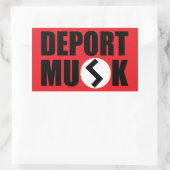 Deport Elon Musk Rechthoek Sticker (Tas)