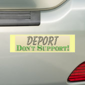 Deport ondersteunt niet bumpersticker (Op auto)