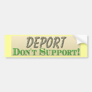 Deport ondersteunt niet bumpersticker