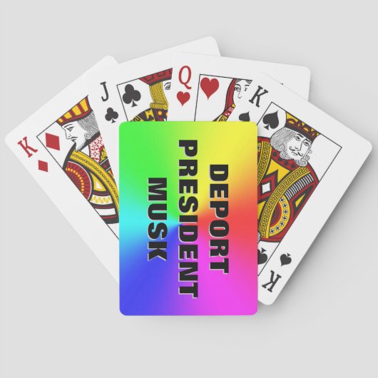 DEPORT PRESIDENT MUSK POKERKAARTEN (Achterkant)