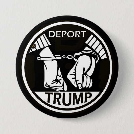 Deport Trump Ronde Button 7,6 Cm (Voorkant)