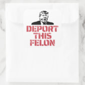 Deporteer deze misdadiger vierkante sticker (Tas)