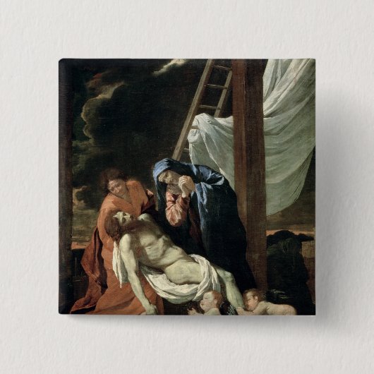 Deposition, c.1630 vierkante button 5,1 cm (Voorkant)