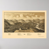 Deposito, NY Panoramic Map - 1887 Poster (Voorkant)