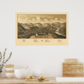 Deposito, NY Panoramic Map - 1887 Poster (Keuken)