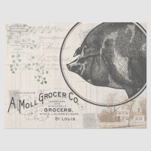 depotpapier voor varkensschouderij tissuepapier (Voorkant)