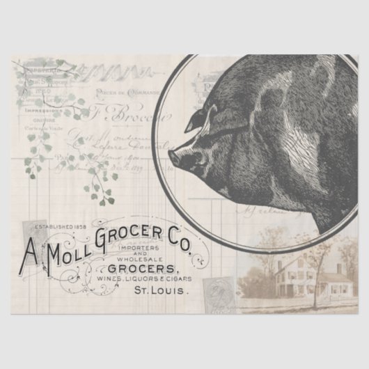 depotpapier voor varkensschouderij tissuepapier (Voorkant)