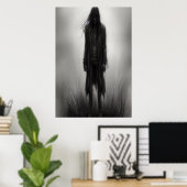 Depress in de schaduw | AI Art Poster (Thuiskantoor)