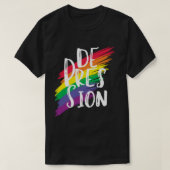 depress-ion-T-shirt | Regenboogachtergrond x CTFOD T-shirt (Design voorkant)