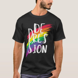 depress-ion-T-shirt | Regenboogachtergrond x CTFOD T-shirt