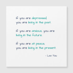 Depressie Angst bij Peace Life Quote Magneet Kaart