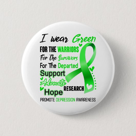 Depressie Awareness Month Ribbon Gifts Ronde Button 5,7 Cm (Voorkant)