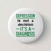 Depressie Bewustmaking Besluit Diganosis Ronde Button 5,7 Cm (Voorkant)