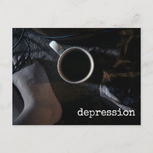 Depressie Bewustmaking Donkere Sadness Emotion Briefkaart
