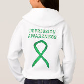 Depressie Bewustzijn Groene Lint Kunst Sweatshirt (Achterkant)