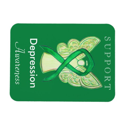 Depressie Bewustzijn Lint Art Custom Magnet Magneet (Horizontaal)