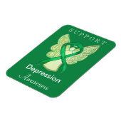 Depressie Bewustzijn Lint Art Custom Magnet Magneet (Linkerzijde)