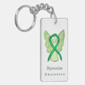 Depressie Bewustzijn Lint Engel Aangepaste Sleutel Sleutelhanger (Voorkant Links)