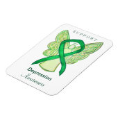 Depressie Bewustzijn Lint Engel Art Magneten (Linkerzijde)