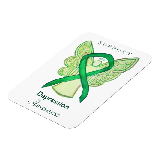 Depressie Bewustzijn Lint Engel Art Magneten (Linkerzijde)