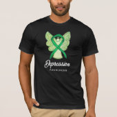 Depressie Bewustzijn Lint Engel Art Shirt (Voorkant)