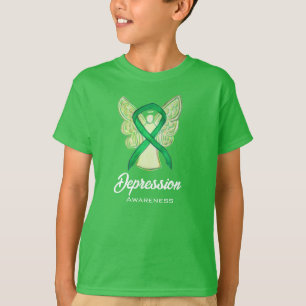 Depressie Bewustzijn Lint Engel Kunst T-shirt