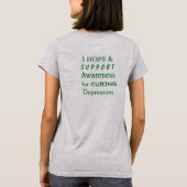 Depressie Bewustzijn Lint Hart Aangepast Shirt (Achterkant)