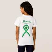 Depressie Bewustzijn Lint Hart Aangepaste Tshirt (Achterkant volledig)