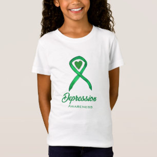 Depressie Bewustzijn Lint Hart Aangepaste Tshirt