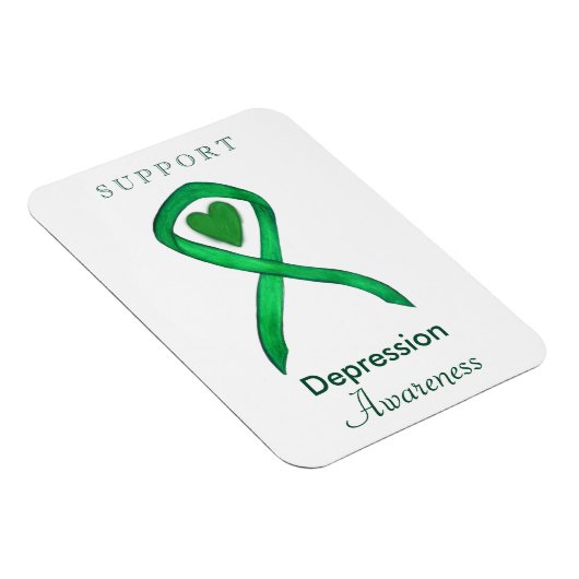 Depressie Bewustzijn Lint Hart Kunstmagneet Magneet (Rechterzijde)