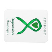 Depressie Bewustzijn Lint Hart Kunstmagneet Magneet (Horizontaal)