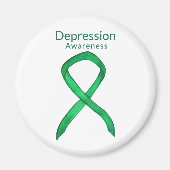 Depressie Bewustzijn Lint Kunst Aangepaste Magnete Magneet (Voorkant)