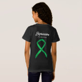 Depressie Bewustzijn Lint Kunst Aangepaste T-shirt (Achterkant volledig)