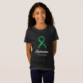 Depressie Bewustzijn Lint Kunst Aangepaste T-shirt (Voorkant volledig)