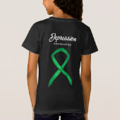 Depressie Bewustzijn Lint Kunst Aangepaste T-shirt (Achterkant)