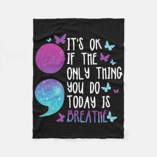 Depressie Bewustzijn Zelfmoordpreventie 15 Fleece Deken (Voorkant)