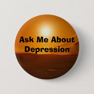 "DEPRESSIE"-Buttonnen Ronde Button 5,7 Cm